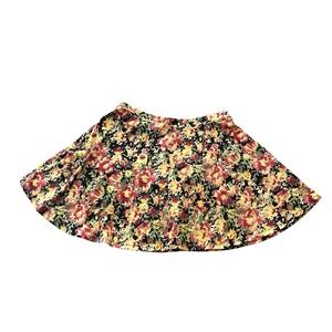 Nollie Floral Skater Skirt - Black and Red